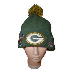 Green Bay Packers Super Bowl XXXI XXXII Knit Beanie Pom Pom NFL Hat OSFM